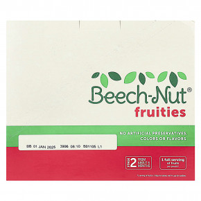 Beech-Nut, фрукты, для детей от 6 месяцев, груша, банан и малина, 12 паучей по 99 г (3,5 унции) в Москве - eco-herb.ru | фото