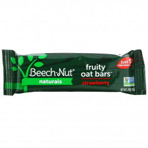 Beech-Nut, Naturals, Fruity Oat Bars, овсяные батончики с фруктами, для детей от 12 месяцев, клубника, 5 батончиков по 22 г (0,78 унции) в Москве - eco-herb.ru | фото