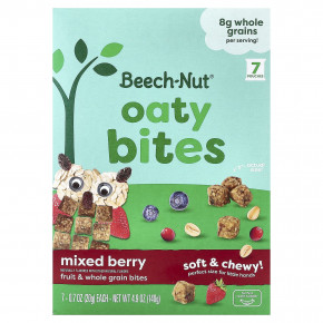 Beech-Nut, Oaty Bites, для малышей с первым прорезыванием зубов, ягодное ассорти, 7 пакетиков по 20 г (0,7 унции) в Москве - eco-herb.ru | изображение Beech-Nut, Oaty Bites, для малышей с первым прорезыванием зубов, ягодное ассорти, 7 пакетиков по 20 г (0,7 унции) в Москве - eco-herb.ru | фото