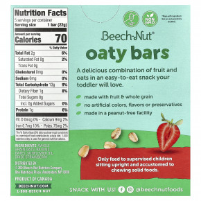 Beech-Nut, овсяные батончики, для детей от 12 месяцев, клубника, 5 батончиков по 22 г (0,78 унции) в Москве - eco-herb.ru | фото