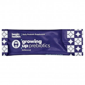 Begin Health, Kids, пребиотики для детей, от 1 года, без ароматизаторов, 28 пакетиков по 3,87 г (0,13 унции) в Москве - eco-herb.ru | фото