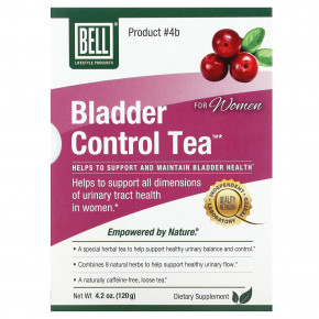 Bell Lifestyle, Bladder Control Tea™, для женщин, без кофеина, 120 г (4,2 унции) - описание | фото