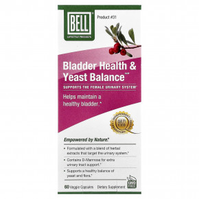 Bell Lifestyle, Bladder Health & Yeast Balance ™, 60 растительных капсул - описание | фото