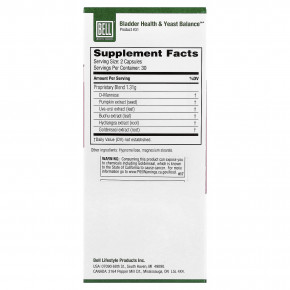 Bell Lifestyle, Bladder Health & Yeast Balance ™, 60 растительных капсул в Москве - eco-herb.ru | фото