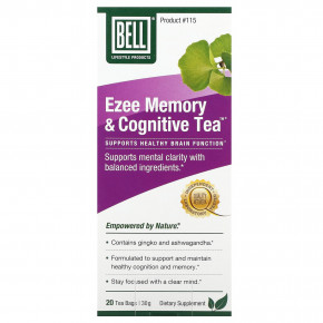 Bell Lifestyle, Ezee Memory & Cognitive Tea, чайные пакетики 20 (30 г) в Москве - eco-herb.ru | фото