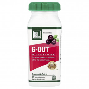 Bell Lifestyle, G-out™, добавка для поддержки уровня мочевой кислоты, 60 растительных капсул в Москве - eco-herb.ru | изображение Bell Lifestyle, G-out™, добавка для поддержки уровня мочевой кислоты, 60 растительных капсул в Москве - eco-herb.ru | фото