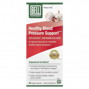 Bell Lifestyle, Healthy Blood Pressure Support ™, 60 растительных капсул - описание | фото