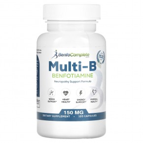 Benfotiamine Inc., Поддерживающая формула Multi-B при нейропатии, 150 мг, 120 капсул в Москве - eco-herb.ru | фото
