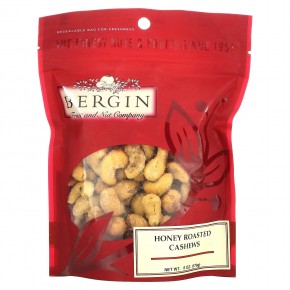 Bergin Fruit and Nut Company, Жареный кешью с медом, 170 г (6 унций) - описание