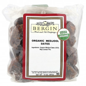 Bergin Fruit and Nut Company, Medjool, органические финики, 397 г (14 унций) - описание | фото