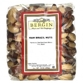 Bergin Fruit and Nut Company, Сырые цельные бразильские орехи, 16 унций в Москве - eco-herb.ru | фото