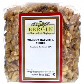 Bergin Fruit and Nut Company, Walnut Halves and Pieces, 11 oz (312 g) в Москве - eco-herb.ru | фото