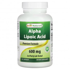 Best Naturals, Alpha Lipoic Acid, 600 mg, 120 Capsules в Москве - eco-herb.ru | фото