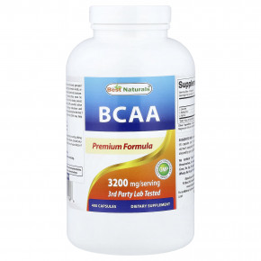 Best Naturals, BCAA, 400 капсул - описание | фото