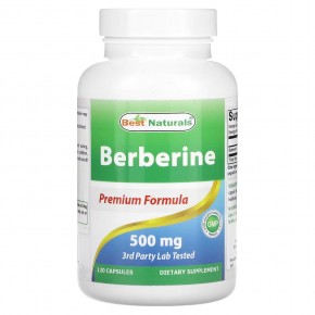 Best Naturals, Берберин, 500 мг, 120 капсул в Москве - eco-herb.ru | фото