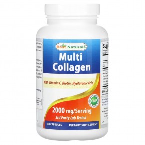 Best Naturals, Multi Collagen, 666 mg, 180 Capsules в Москве - eco-herb.ru | фото