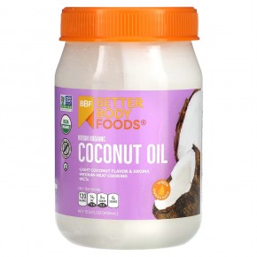 BetterBody Foods, Органическое кокосовое масло первого отжима, 458 мл (15,5 жидк. Унции) в Москве - eco-herb.ru | фото