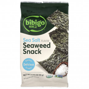 Bibigo, Seaweed Snack, морская соль, 10 г (0,35 унции) в Москве - eco-herb.ru | изображение Bibigo, Seaweed Snack, морская соль, 10 г (0,35 унции) в Москве - eco-herb.ru | фото