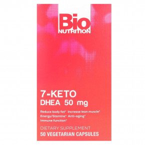 Bio Nutrition, 7-Keto, ДГЭА, 50 мг, 50 вегетарианских капсул в Москве - eco-herb.ru | фото