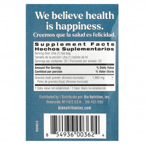 Bio Nutrition, чай гравиола, без кофеина, 30 чайных пакетиков, 56 г (2 унции) в Москве - eco-herb.ru | фото