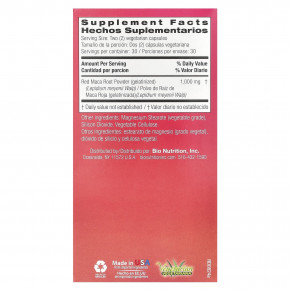 Bio Nutrition, Желатинизированная красная мака для женщин, 60 вегетарианских капсул (500 мг на капсулу) в Москве - eco-herb.ru | фото