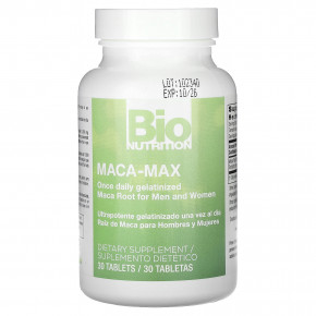 Bio Nutrition, Maca-Max, для мужчин и женщин, 1000 мг, 30 таблеток в Москве - eco-herb.ru | фото