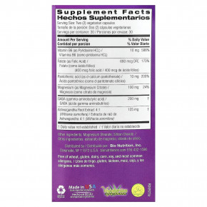 Bio Nutrition, средство для снятия стресса, с ашвагандой, 60 вегетарианских капсул в Москве - eco-herb.ru | фото