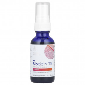 Biocidin Botanicals, Biocidin® TS, ежедневный травяной спрей для горла, 30 мл (1 жидк. унция) - описание | фото