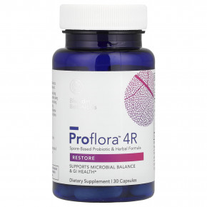 Biocidin Botanicals, Proflora™ 4R, Spore-Based Probiotic & Herbal Formula, 30 Capsules - описание | фото