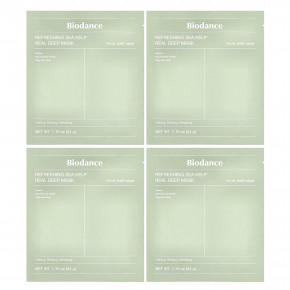 Biodance, Освежающая маска из морских водорослей Real Deep Beauty, 4 шт., 34 г (1,19 унции) в Москве - eco-herb.ru | фото
