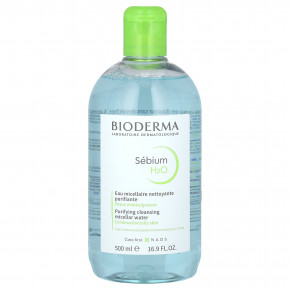 Bioderma, Sebium H2O, очищающая мицеллярная вода, 500 мл (16,9 жидк. унции) в Москве - eco-herb.ru | фото