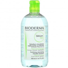 Bioderma, Sebium H2O, очищающая мицеллярная вода, 500 мл (16,9 жидк. унции) в Москве - eco-herb.ru | фото