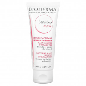 Bioderma, Sensibio Mask, для чувствительной и непереносимой кожи, без отдушек, 75 мл (2,54 жидк. унц.) - описание | фото