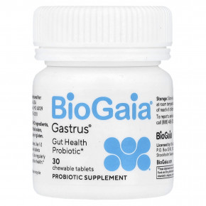 BioGaia, Gastrus®, жевательные пробиотики, 30 жевательных таблеток в Москве - eco-herb.ru | фото