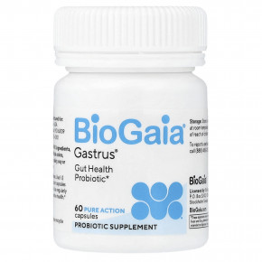 BioGaia, пробиотик Gastrus® в капсулах, 60 капсул Pure Action в Москве - eco-herb.ru | изображение BioGaia, пробиотик Gastrus® в капсулах, 60 капсул Pure Action в Москве - eco-herb.ru | фото