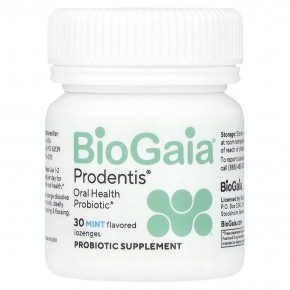 BioGaia, Prodentis®, пробиотик для полости рта, для здоровья дёсен и зубов, мятный вкус, 30 пастилок с пробиотиком в Москве - eco-herb.ru | фото