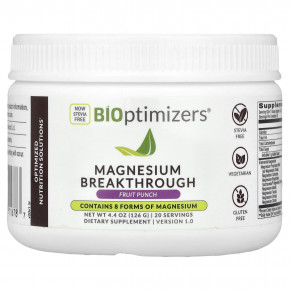 BIOptimizers, Magnesium Breakthrough, Fruit Punch, 126 г (4,4 унции) в Москве - eco-herb.ru | фото