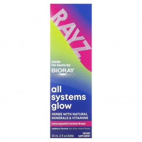 Bioray, Rays, All Systems Glow, для подростков, малина, 59 мл (2 жидк. Унции) в Москве - eco-herb.ru | фото