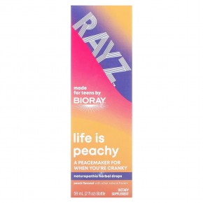 Bioray, Rayz, Life Is Peachy, для подростков, персик, 59 мл (2 жидк. Унции) в Москве - eco-herb.ru | фото
