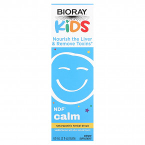 Bioray, Kids, NDF® Calm, детская успокоительная добавка, со вкусом ванили, 60 мл (2 жидк. унции) - описание | фото
