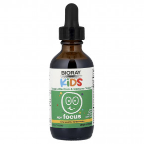 Bioray, Kids, NDF® Focus, детская добавка для повышения внимательности, со вкусом цитрусовых, 59 мл (2 жидк. унции) в Москве - eco-herb.ru | фото
