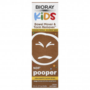 Bioray, Kids, NDF® Pooper, добавка для очищения кишечника, манго, 59 мл (2 жидк. унции) - описание | фото