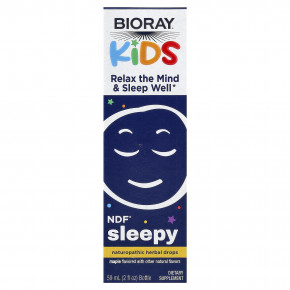 Bioray, Kids, NDF® Sleepy, со вкусом кленового сиропом, без спирта, 59 мл (2 жидк. унции) - описание | фото