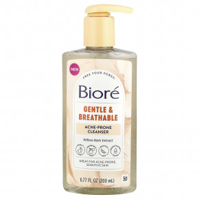 Biore, Gentle & Breathable, очищающее средство против акне, без отдушек, 200 мл (6,77 жидк. Унции) - описание | фото