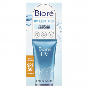 Biore, UV Aqua Rich, лёгкий увлажняющий крем, SPF 50, 50 мл (1,7 жидк. унции) в Москве - eco-herb.ru | изображение Biore, UV Aqua Rich, лёгкий увлажняющий крем, SPF 50, 50 мл (1,7 жидк. унции) в Москве - eco-herb.ru | фото