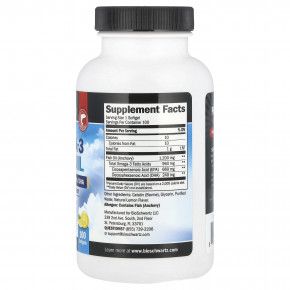 BioSchwartz, рыбий жир с омега-3 для приёма раз в день, тройная сила действия, высокая эффективность, лимон, 1200 мг, 100 капсул в Москве - eco-herb.ru | фото