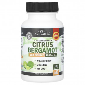 BioSchwartz, Ultra Concentrated Citrus Bergamot, 1,000 mg, 120 Capsules (250 mg) - описание | фото