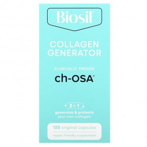 Biosil, Collagen Generator, средство для стимулирования производства коллагена, 120 оригинальных капсул - описание