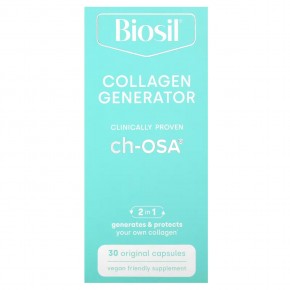 Biosil, Collagen Generator, средство для стимулирования производства коллагена, 30 оригинальных капсул - описание