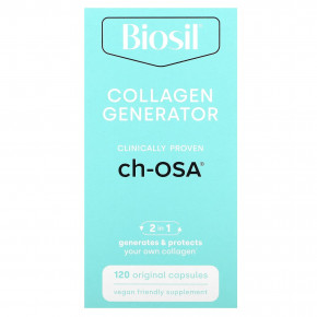 Biosil, Collagen Generator, средство для стимулирования производства коллагена, 120 оригинальных капсул - описание | фото